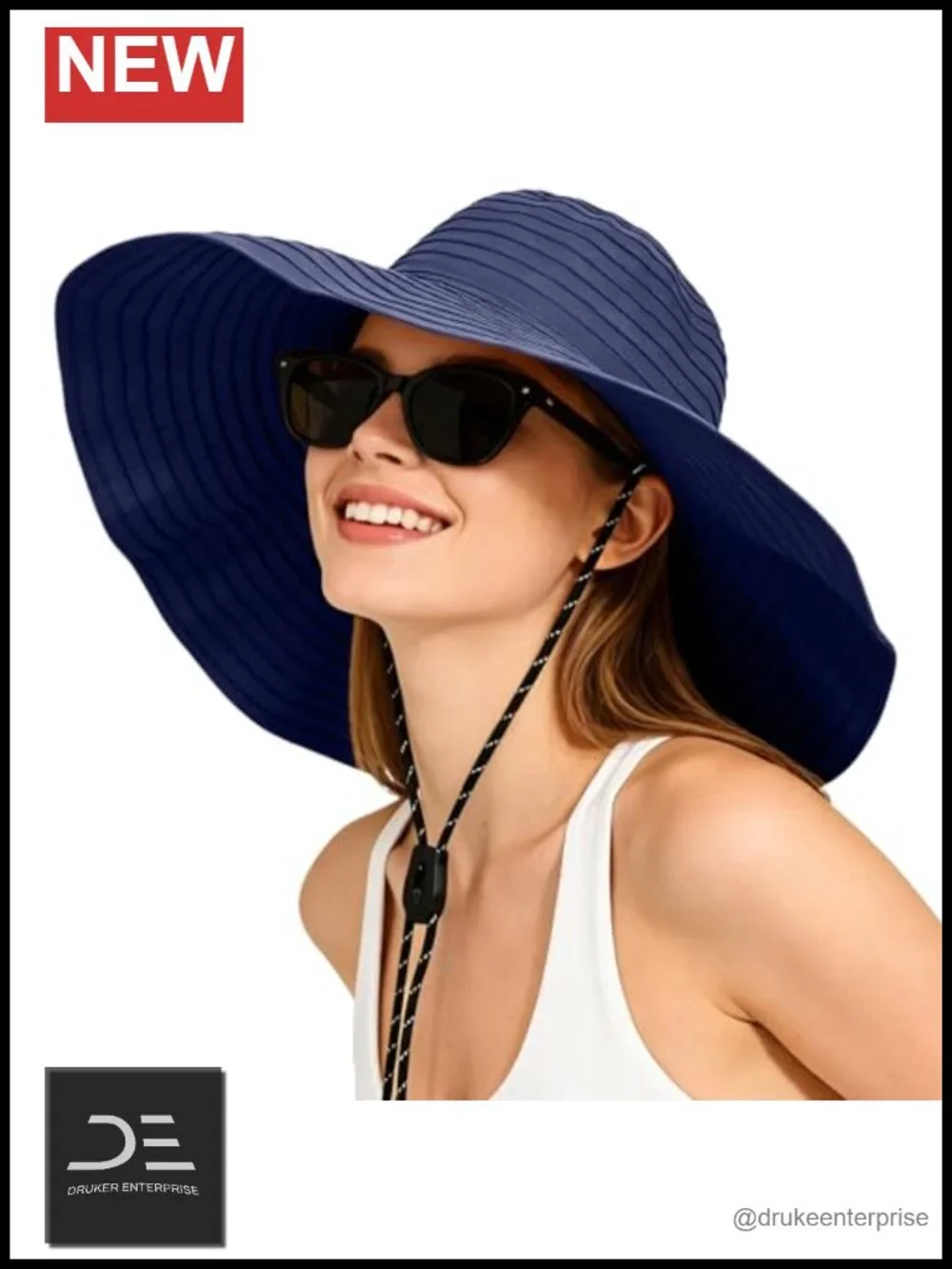 UPF 50+ Wide Brim Sun Hat Breathable Polyester Boonie Bucket Hat